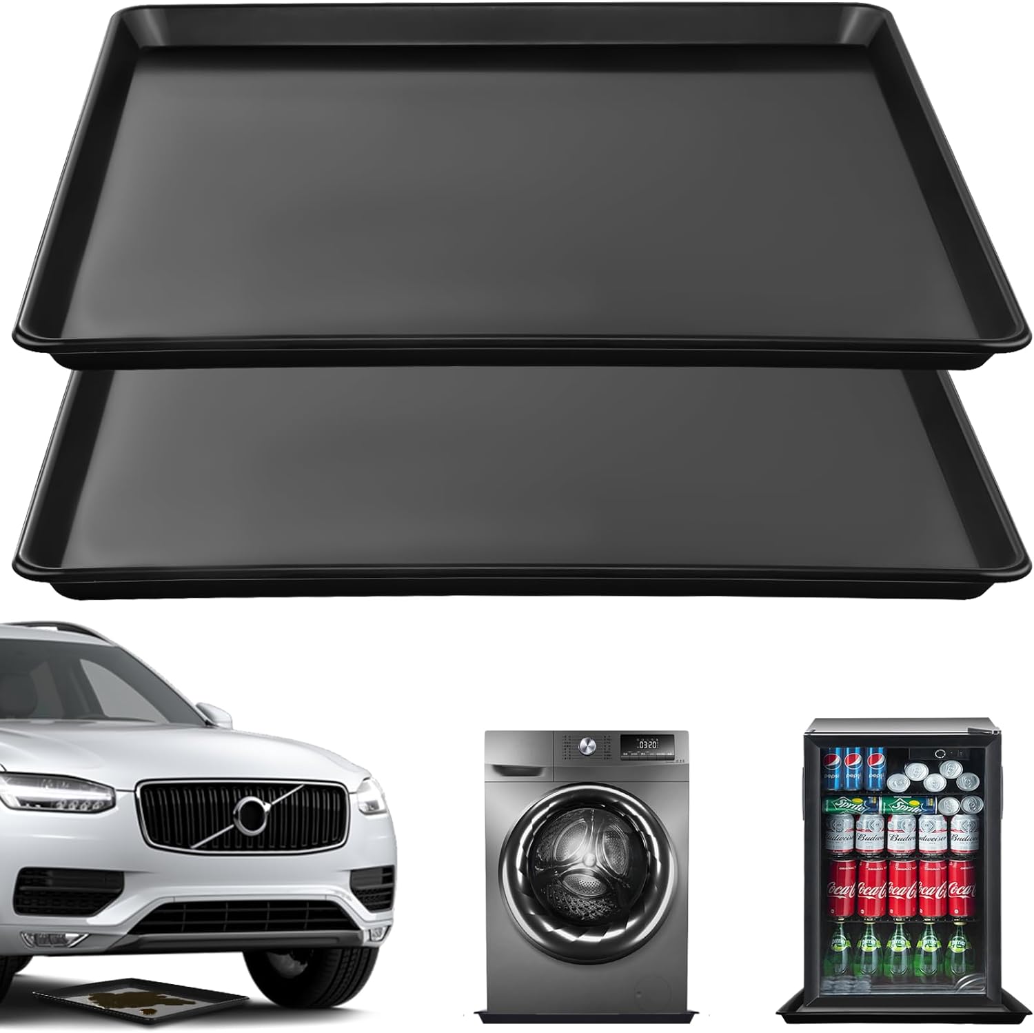 22.8 x 21.6 Oil Drain Pan - Leak Proof Drip Tray for Cars
