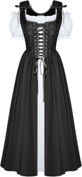 Women's Scarlet Darkness Renaissance Corset Dress - Puff Sleeve Set