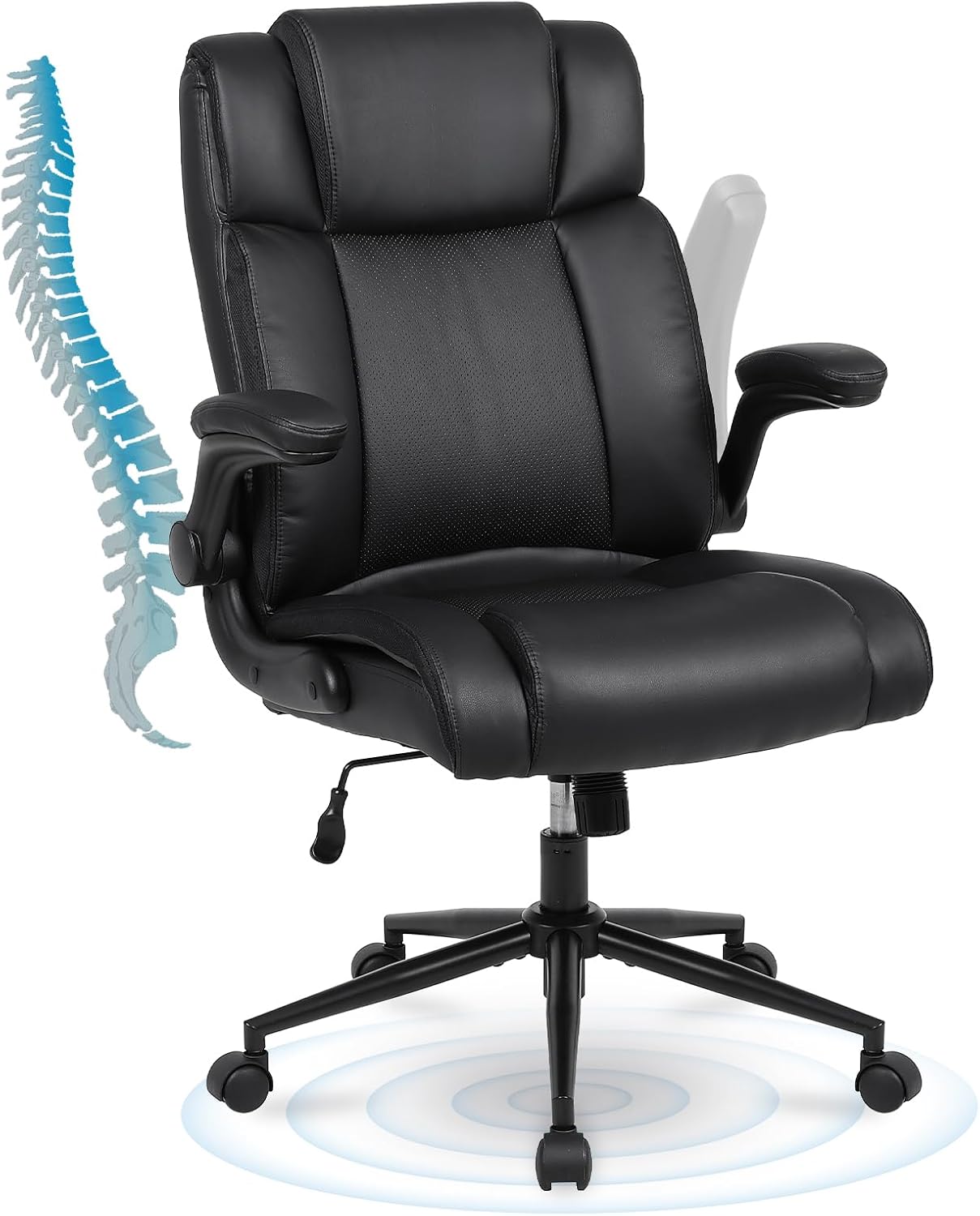 Executive Office Chair with Ergonomic Design and Lumbar Support