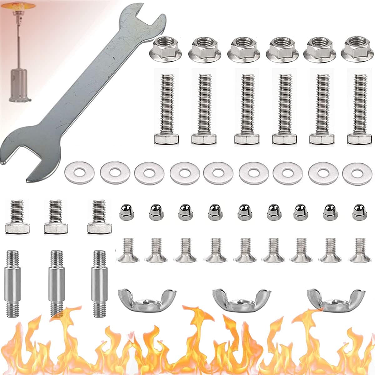Outdoor Heater Bolt & Nut Set - Secure Your Patio Heat
