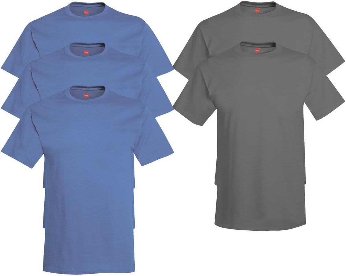 Hanes Mens Tall 100% Cotton Crew Neck Undershirts for Comfort