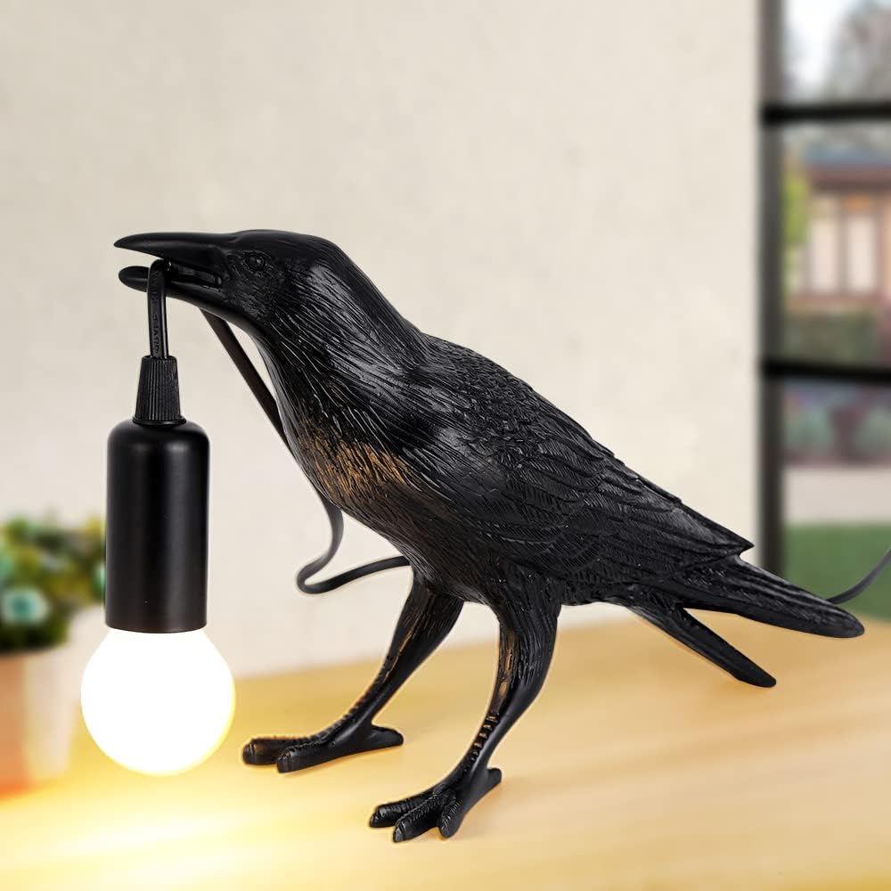 Crow Lamp Adjustable Brightness for Gothic Home Decor