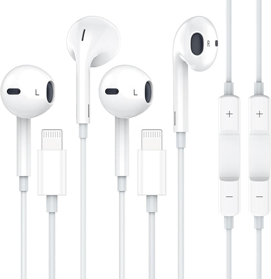 Everdigi MFi Certified 2Pack iPhone Earbuds - Noise Canceling & Volume Control