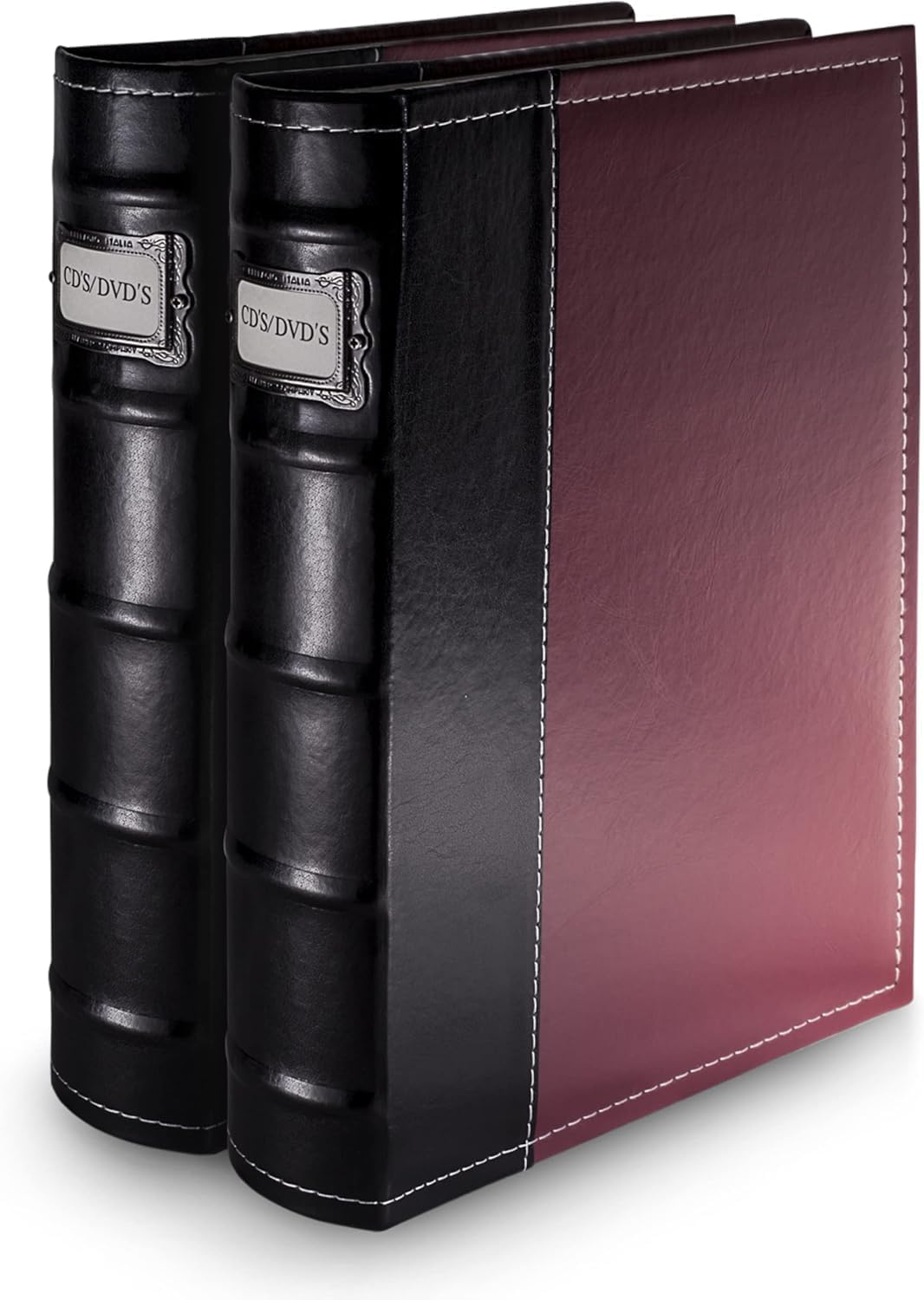 DVD Storage Binder Classic Set for 96 DVDs and CDs in Burgundy