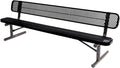 Coated Outdoor Heavy-Duty Portable Outdoor Bench with Back - 8 ft