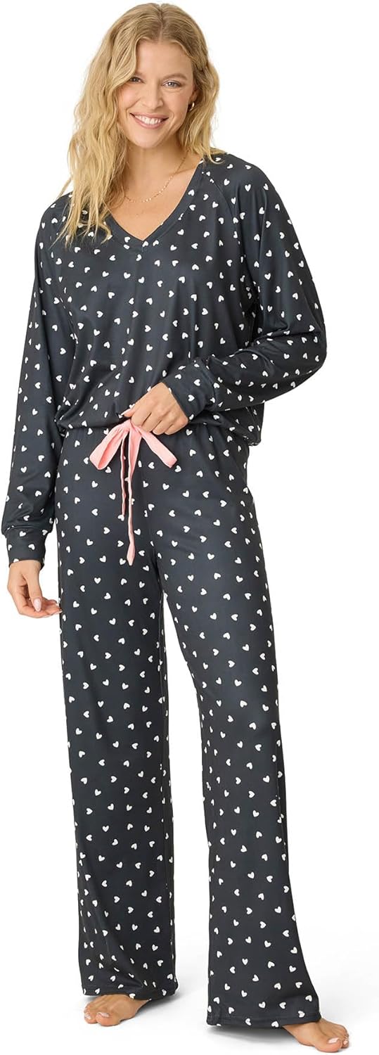 PJ Salvage Women's Cloud Jersey Open-Bottom Pajama Set Review