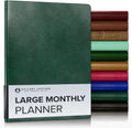 Large Monthly Planner 2025-2026 in Acadia Green - 18 Months