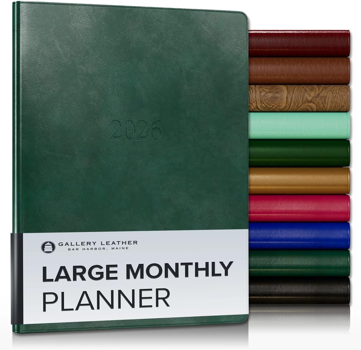 Gallery Leather Large Monthly Planner 2025-2026 for Success
