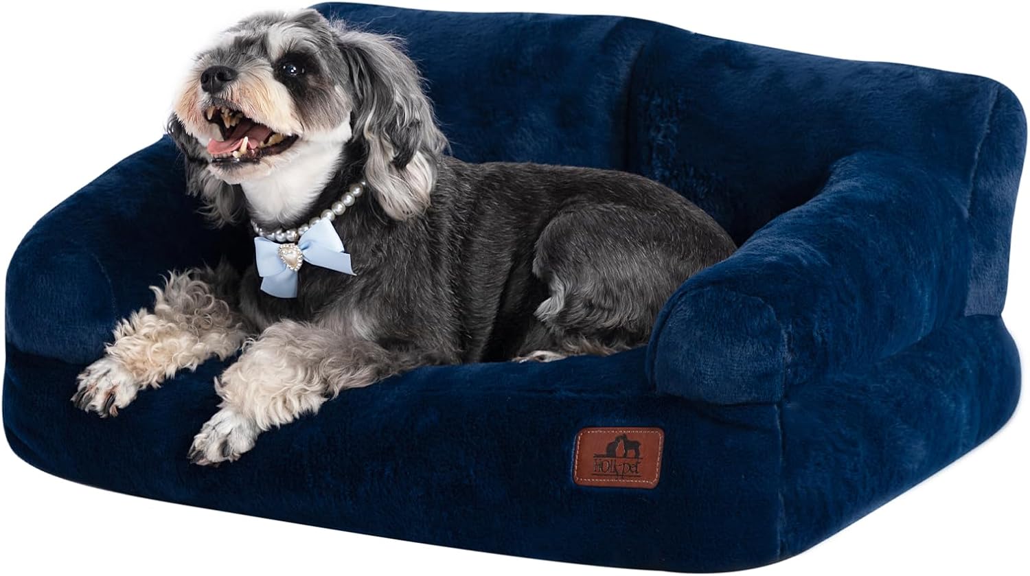 Hollypet Fluffy Plush Pet Couch Sofa for Small Dogs and Cats