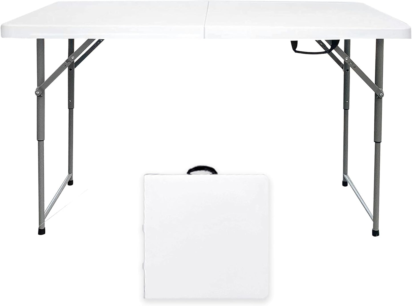 Folding Table Adjustable Height for Indoor Outdoor Use