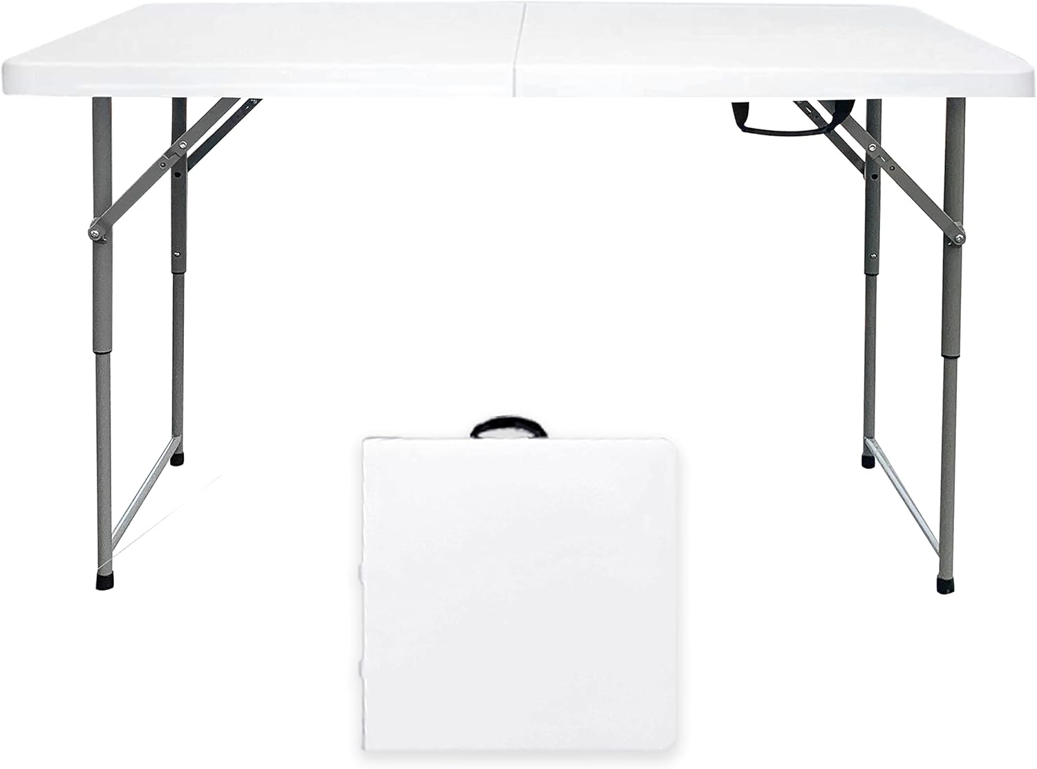 Folding Table Adjustable Height for Indoor Outdoor Use