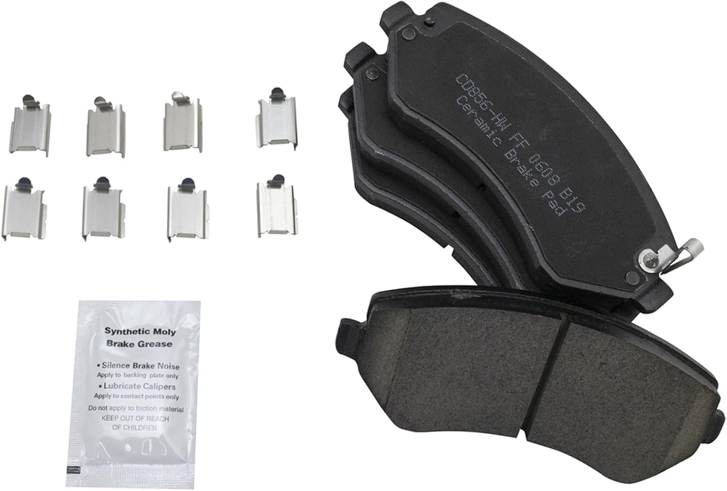 TRQ Front Brake Pads Ceramic for Chrysler Dodge Jeep Vehicles