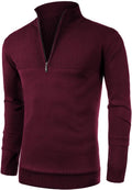 NITAGUT Slim Fit Mock Neck Polo Sweater - Stylish Comfort