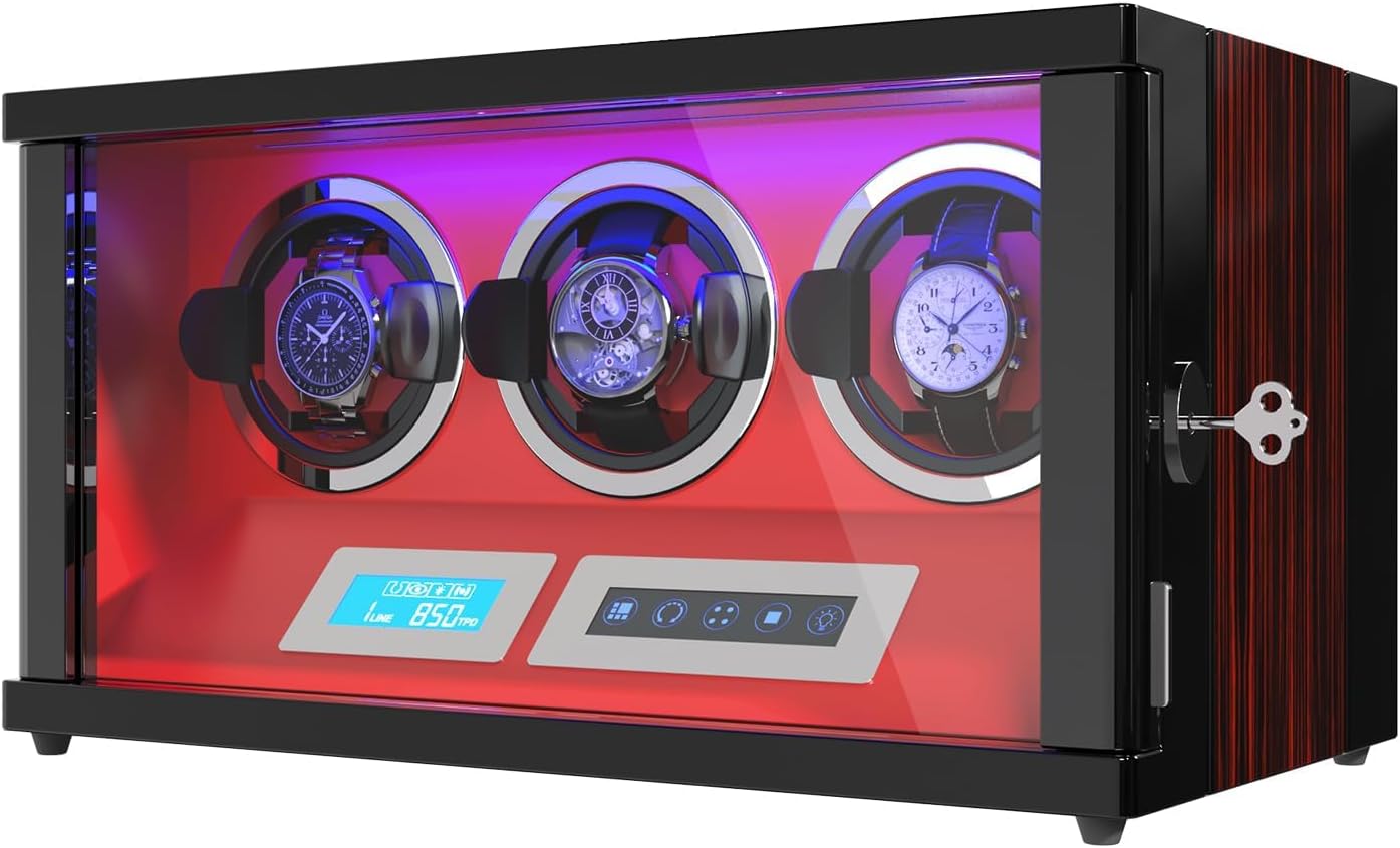 LALAHOO: Luxury Watch Winder, LCD Display, Rolex Fit