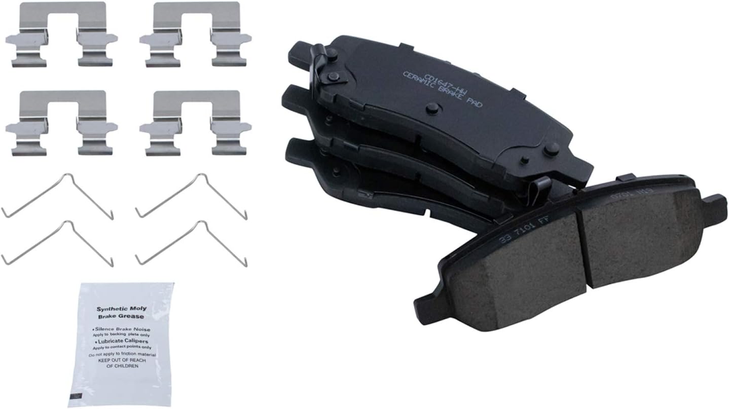 TRQ Rear Brake Pads Ceramic for 2013-2016 Dodge Dart Vehicles