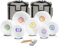 432HZ Chakra Symbol Design Frosted Quartz Singing Bowl Set