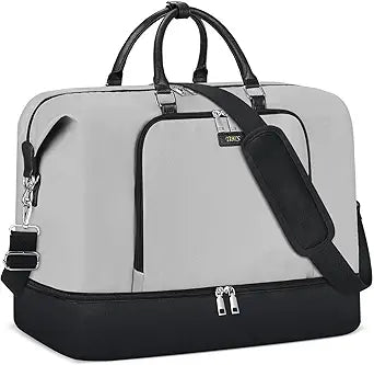 Oversized Travel Duffel Bag with Shoe Compartment for Weekend Trips