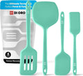 Silicone Turner Spatula Set - 4pc Mint Nonstick Kitchen Turners