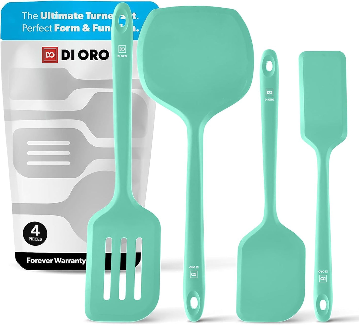 DI ORO Silicone Turner Spatula Set for Nonstick Cookware