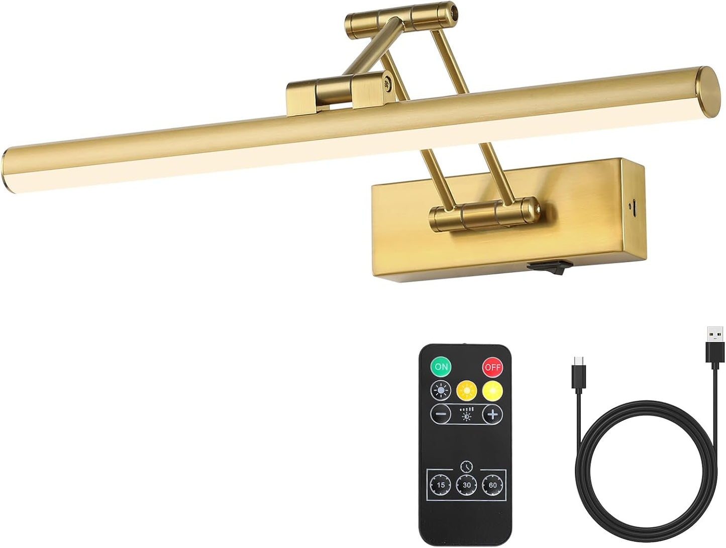 Joossnwell Wireless Picture Light with Remote for Art Display