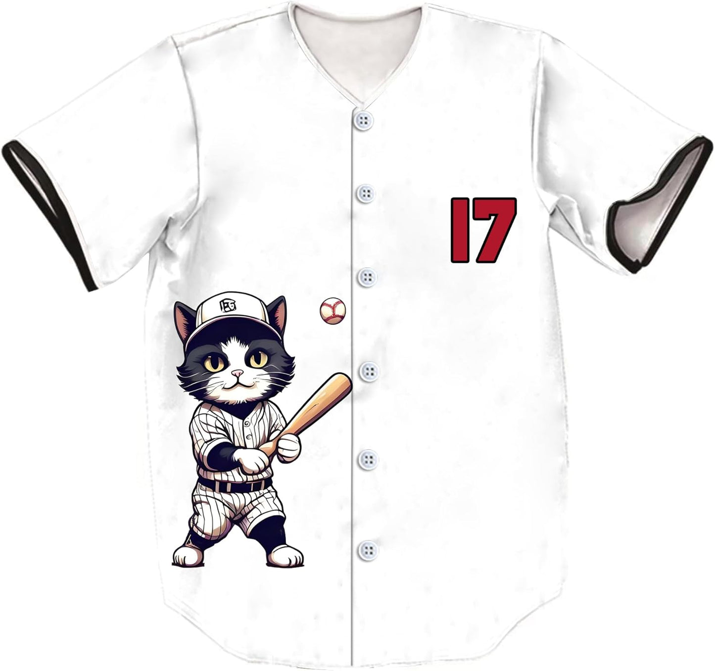 5/17/50 Stripes Baseball Jersey Short Sleeve Button Shirts