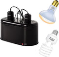 REPTI ZOO Dual Reptile Light Fixture for Optimal Pet Care