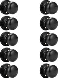 Half Dummy Door Knobs Matte Black - 10 Pack - Simple Modern Pull