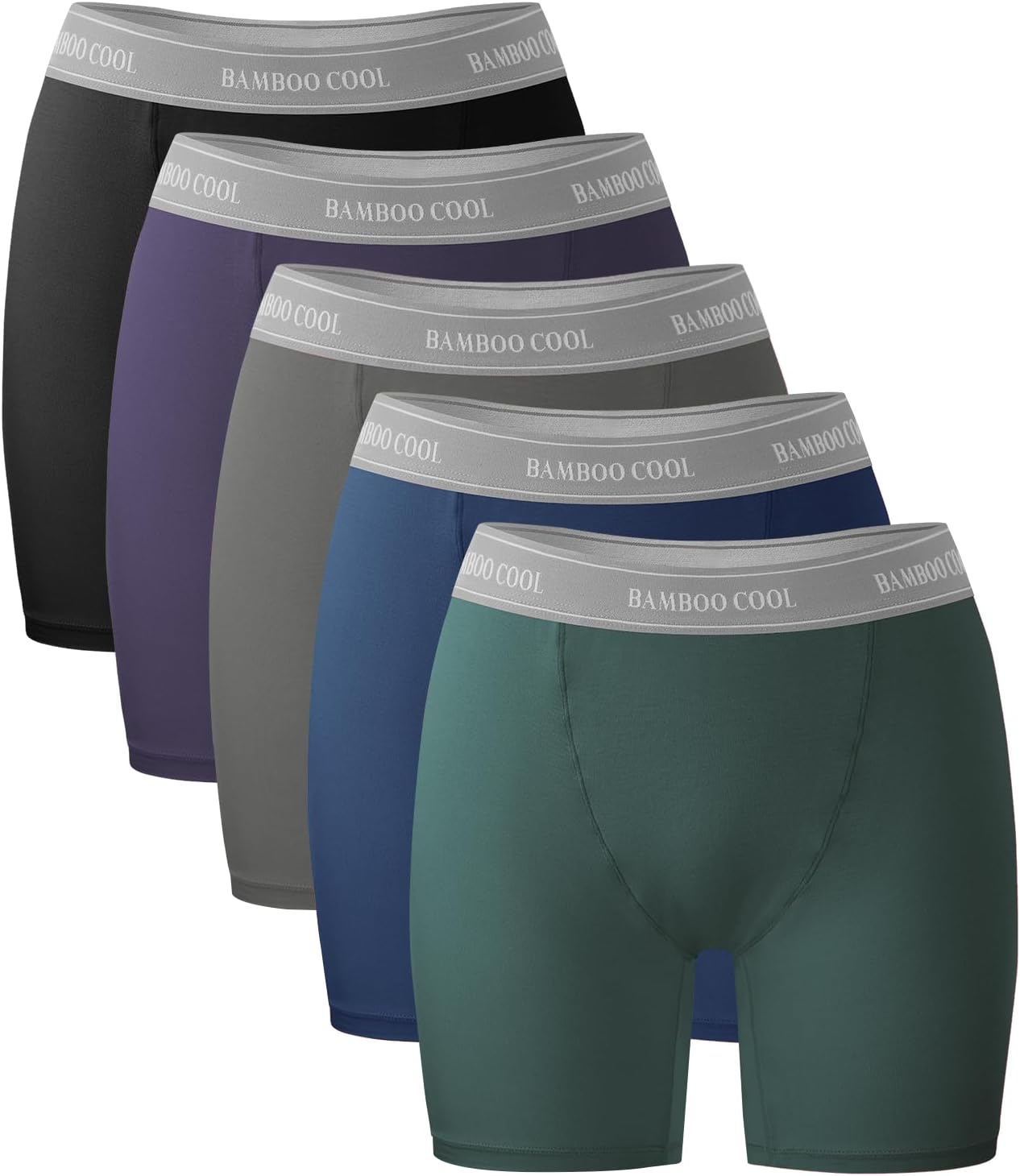 Bamboo Cool Womens Boxer Briefs Soft Stretch Panties 5-Pack