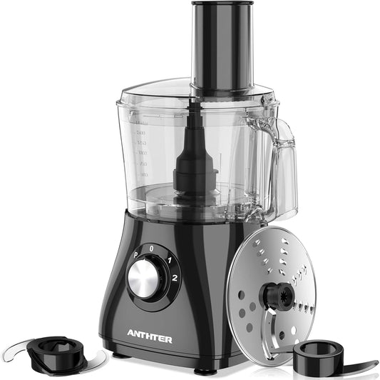 Anthter 600W Food Processor: 7 Cups, Multifunctional Blades