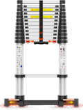 12.5FT Telescoping Ladder - Compact, Stable Extension Ladder