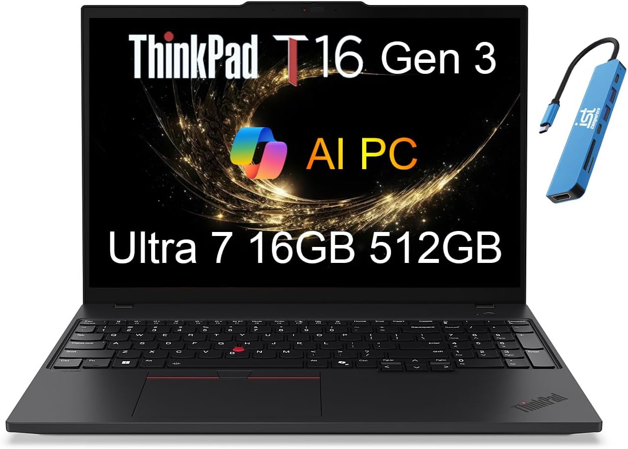 Lenovo ThinkPad T16 Gen 3 Business Laptop with AI Features