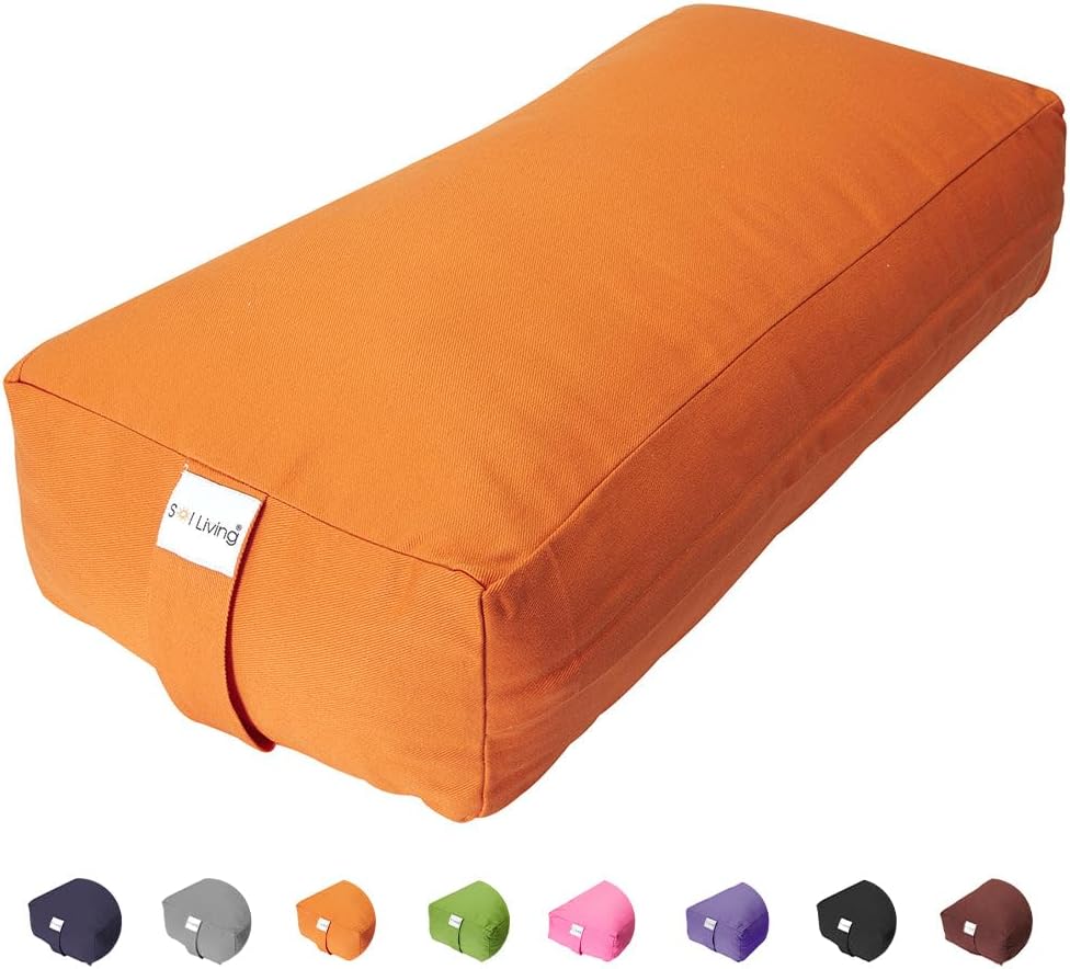 Sol Living Yoga Bolster Pillow for Restorative Meditation