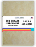 400 Old Age Parchment 60 lb Text Paper Sheets - Half Letter Flyer Size