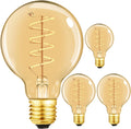 G25 Vintage LED Spiral Filament Bulb E26 Dimmable - Warm Amber Glow