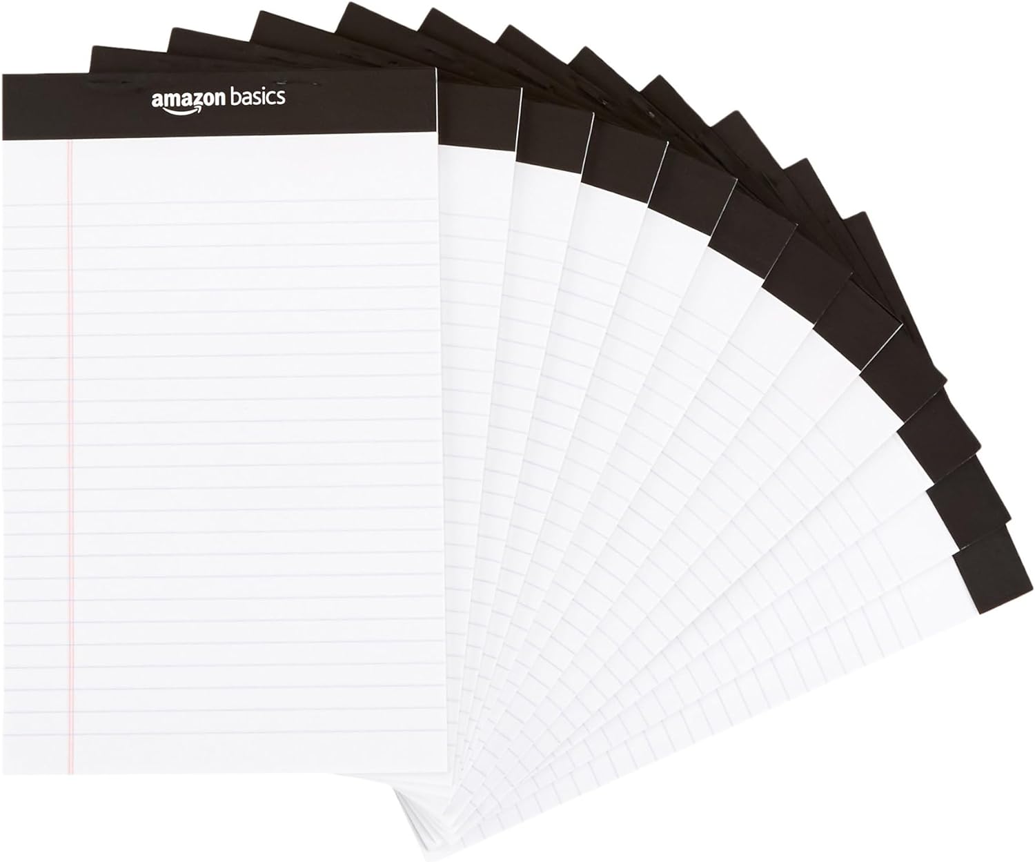 Basics 5x8 Writing Note Pad, 12 Pack for Organized Notes