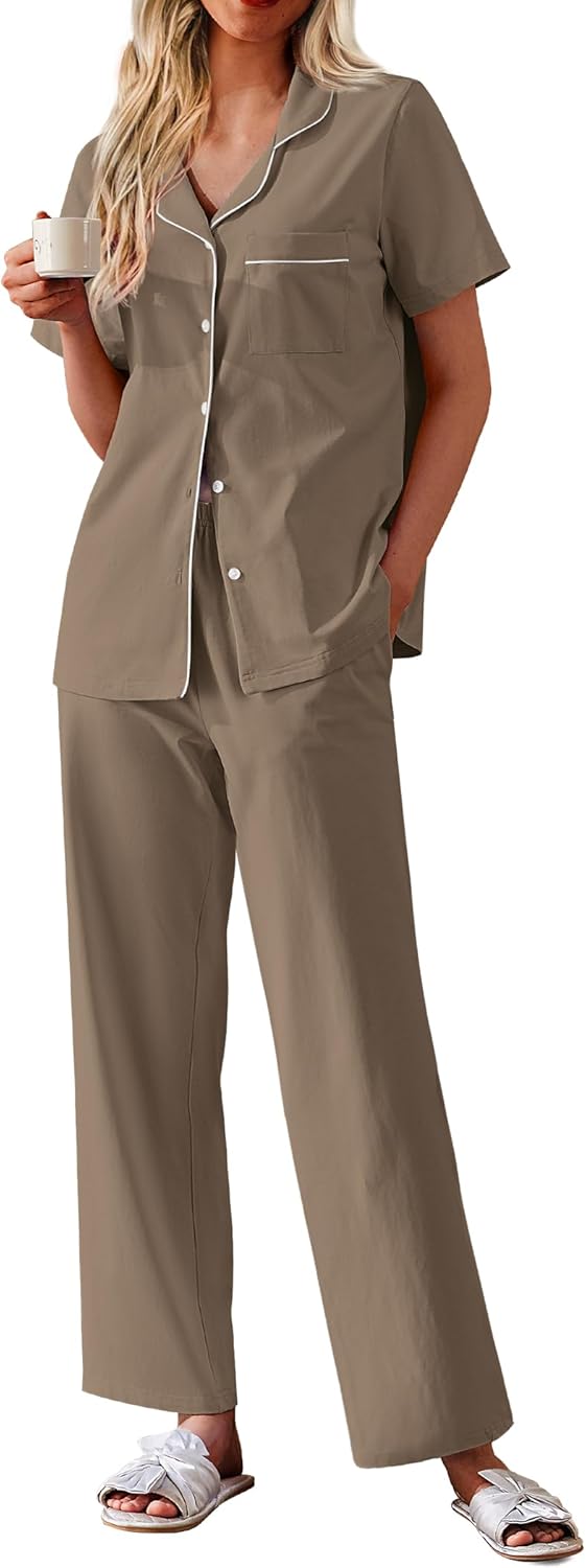 Ekouaer Women's Cotton Pajamas Set for Ultimate Comfort