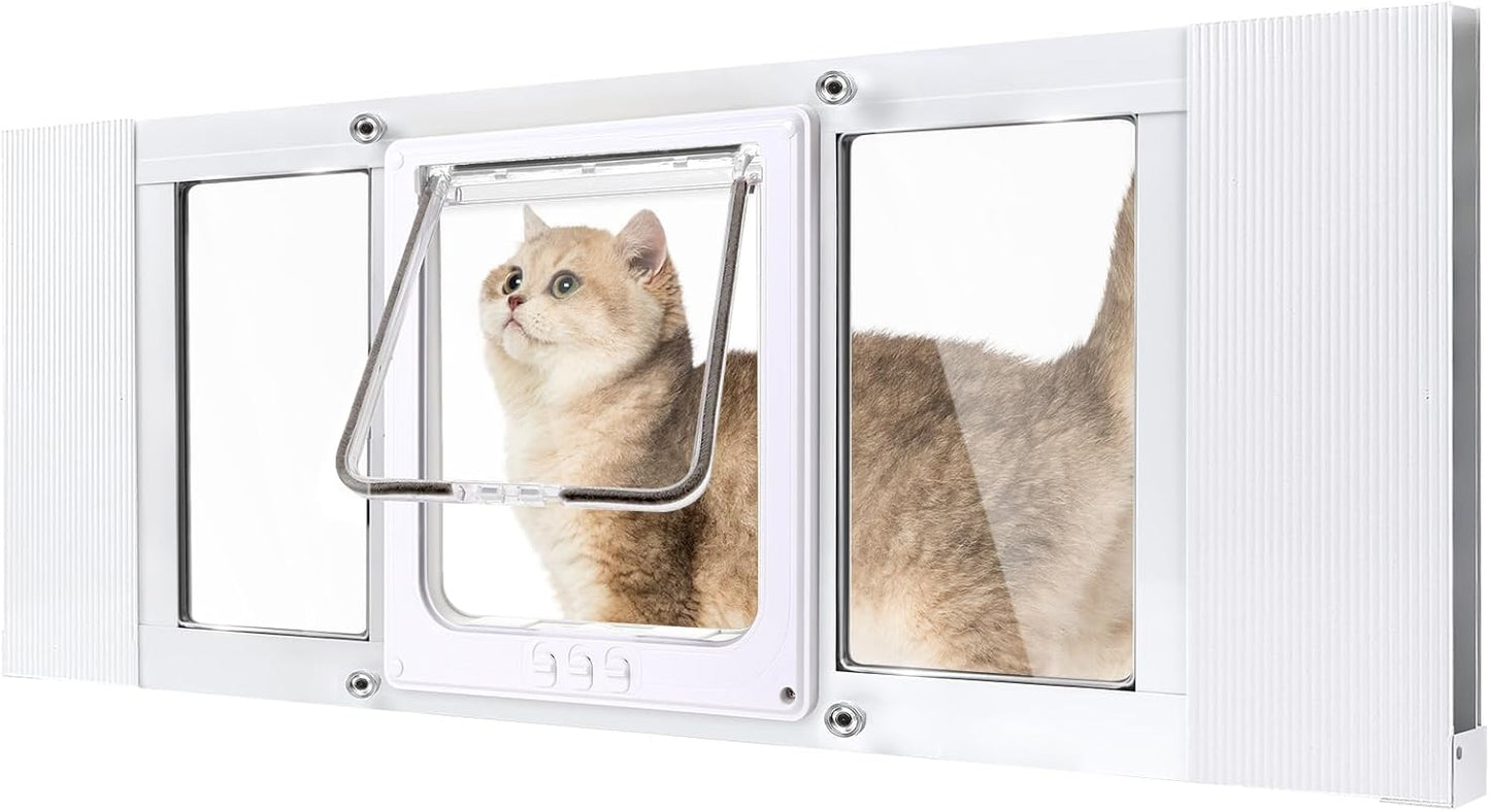 Compact Cat Door for Window with Quick Install and Lock Modes