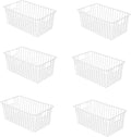16in Freezer Wire Storage Organizer Baskets - Set of 6 for Neat