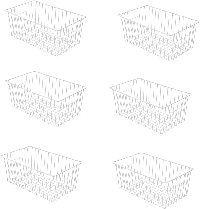 16in Freezer Wire Storage Organizer Baskets for Home Use