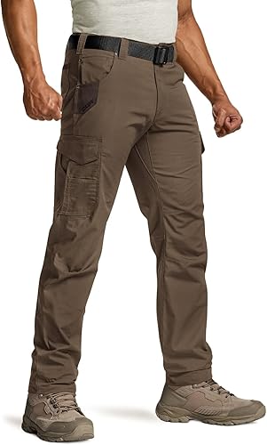 CQR Men's Ripstop Work Pants: Water Resistant Tactical Utility