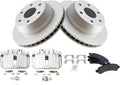 TRQ Rear Brake Calipers Ceramic Pads & Rotors Compatible with 2002