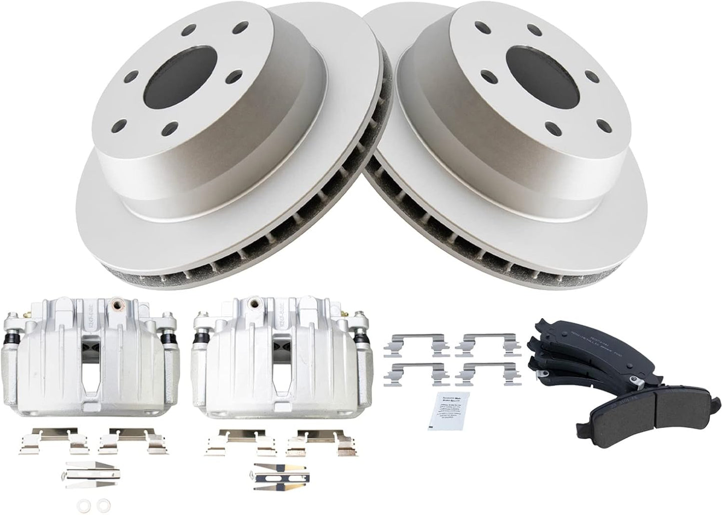 TRQ Rear Brake Calipers with Ceramic Pads & Rotors for 2002 Suburban