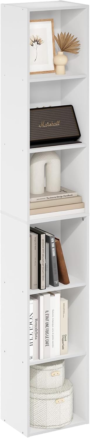 Furinno Luder 6-Tier Open Shelf Bookcase for Stylish Storage