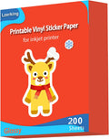 Glossy Printable Vinyl 200 Sheets 8.5x11 for Inkjet Printers - Bulk