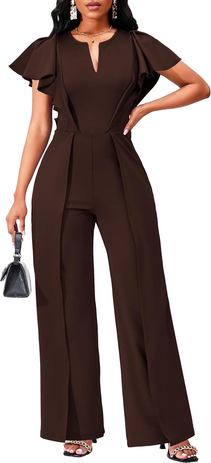 Elegant Long Straight Pants Jumpsuit for Women by sexycherry