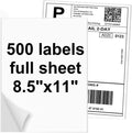 500 Full Sheet Stickers 8.5 in x 11 in 500 Labels - Customizable