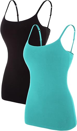 ATTRACO Women's Cotton Camisole with Shelf Bra for Comfort