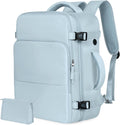 Travel Backpack for Men Women - Carry-on Personal Item, Light Blue