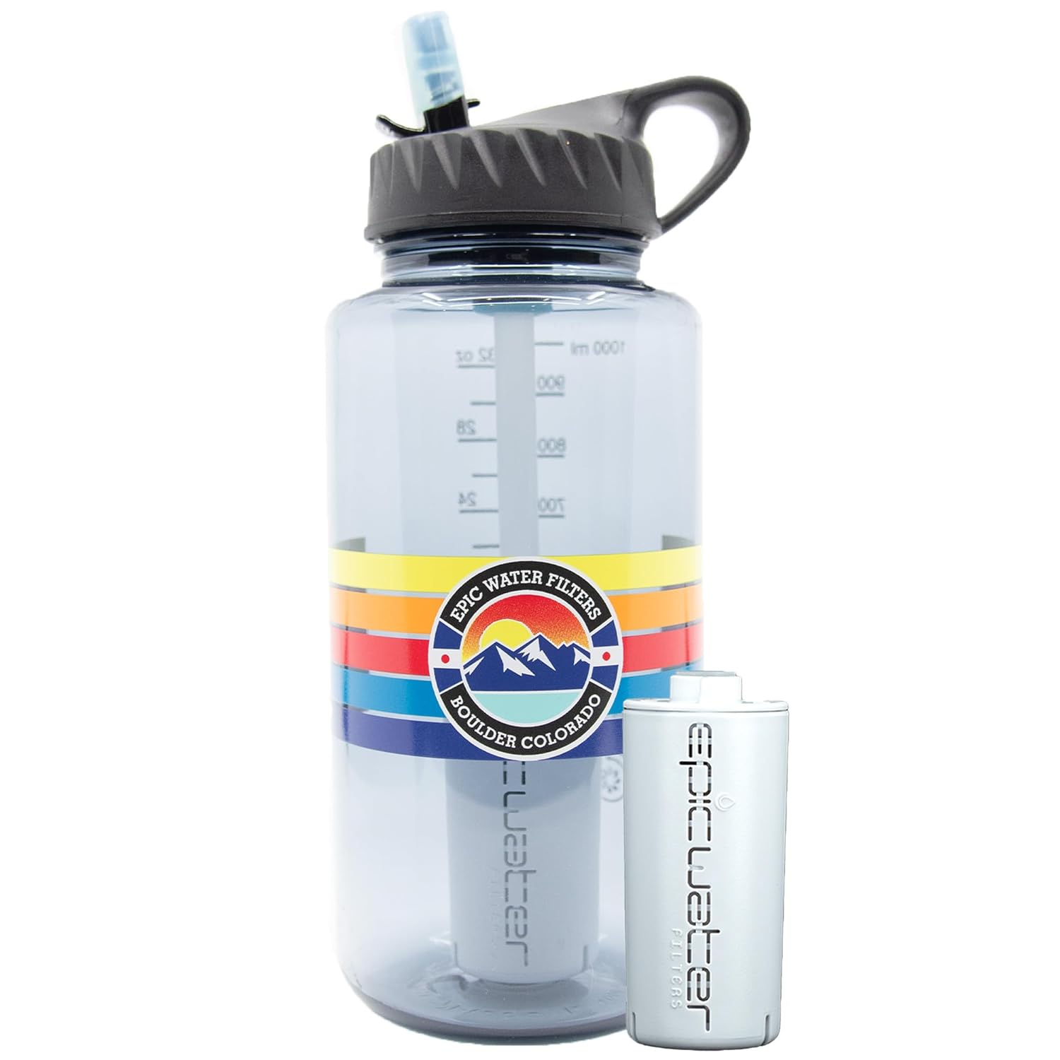 Epic Water Filters Nalgene OG Water Bottle with Dual Filter Power