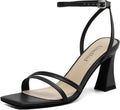 Heeled Sandals for Women Chunky Block 3 in High Heels - Comfortable
